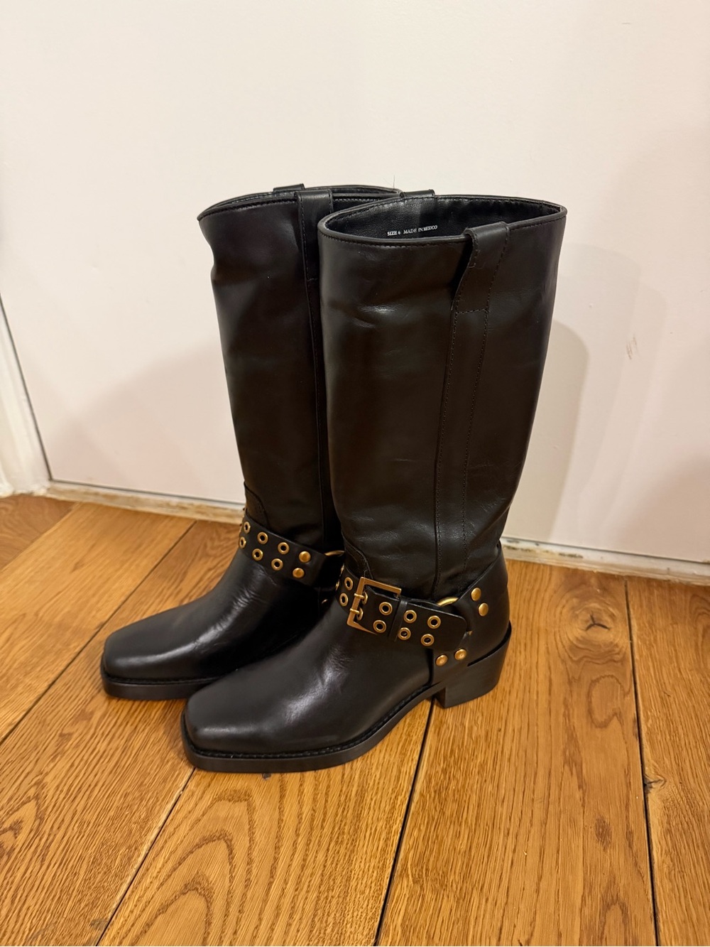 Dolce Vita Black Leather Rusty Moto Boots